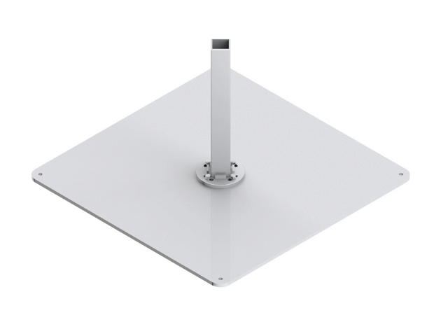 Galvanised steel floor plate 70x70x1cm + tube